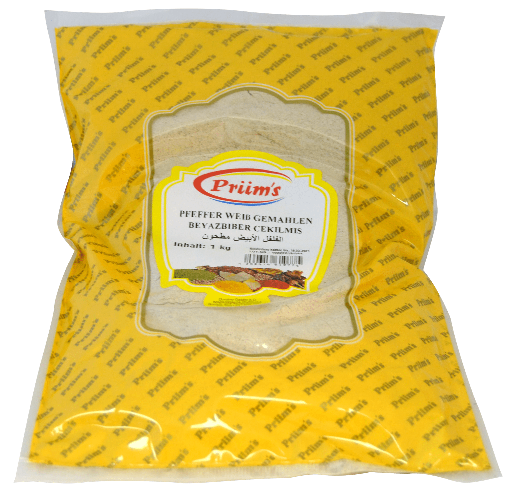 Pfeffer weiß gemahlen (Af Pack) 1kg 