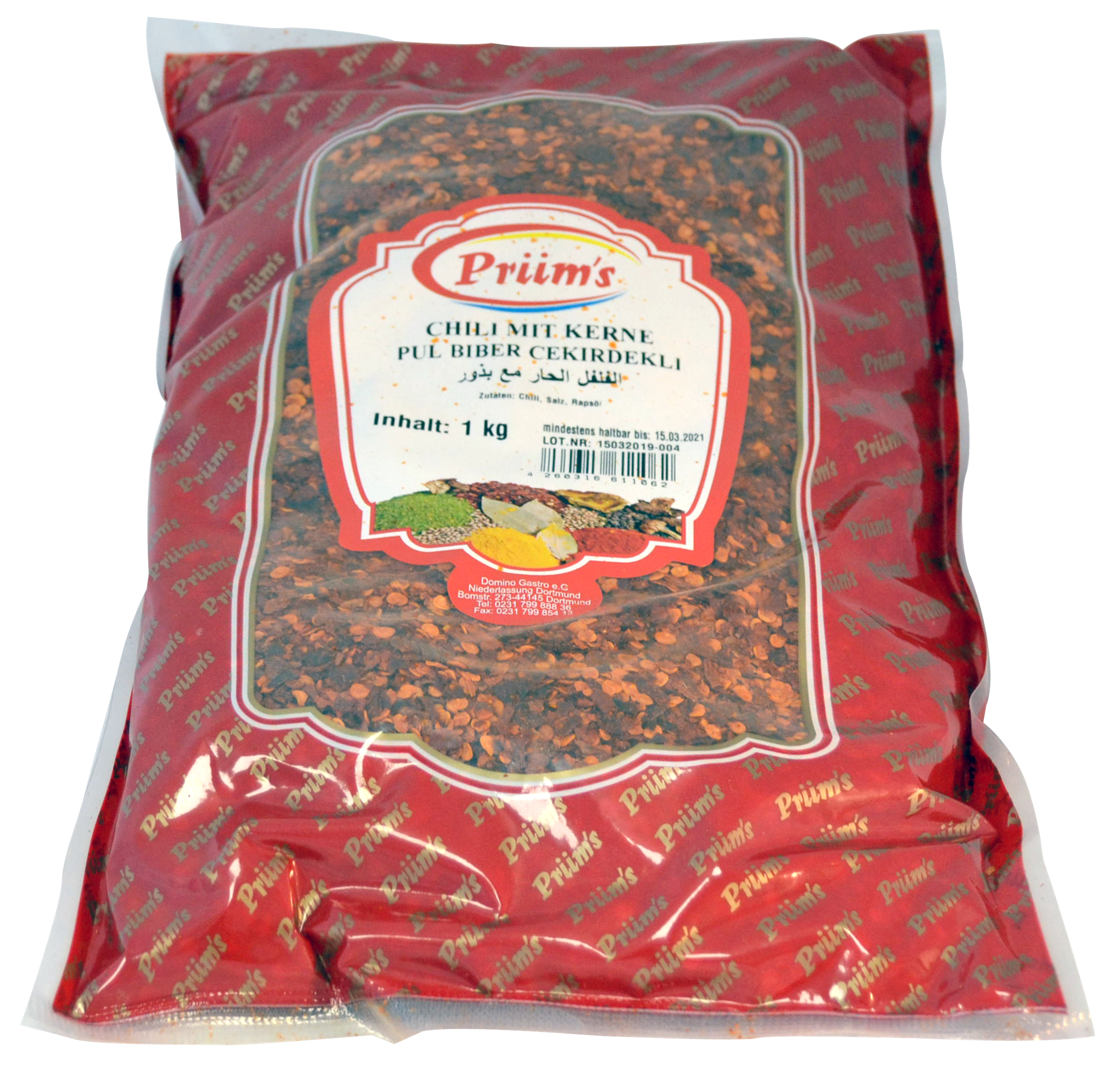 Pul Biber Chilli mit Kerne Afpack 1 kg
